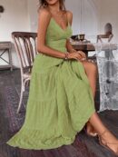 Vestido Boho Elegante Espalda Descubierta con Tirantes