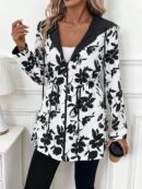 Chaqueta Reversible con Capucha Estampado Leopardo