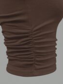 Top Elegante Asimétrico con Ruche para Salir