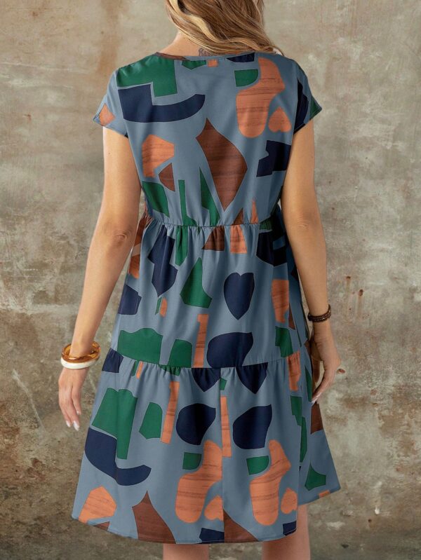 Vestido Casual Estampado Geométrico de Verano - Image 21
