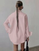 Camisa Relajada Manga Larga para Negocios y Casual