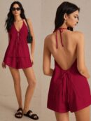 Set Casual de Verano con Top Halter y Shorts