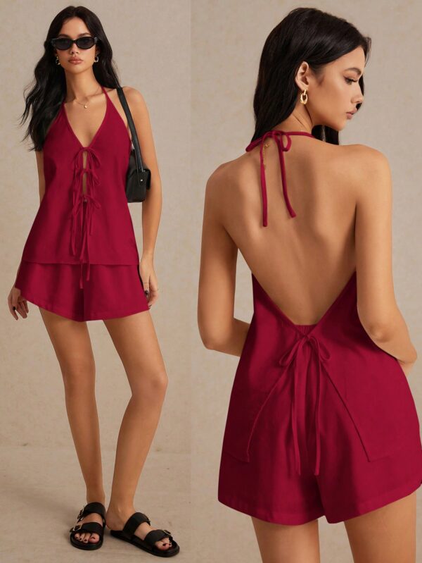 Set Casual de Verano con Top Halter y Shorts - Image 27