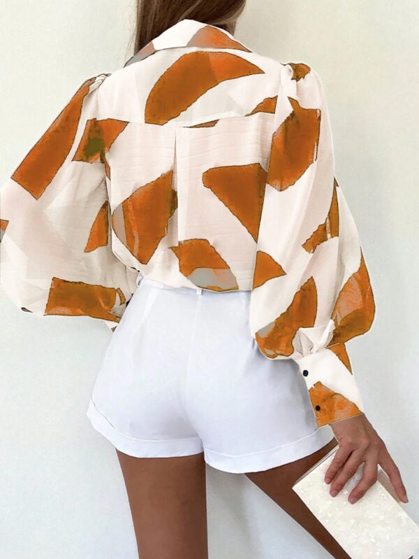 Camisa Estampada Multicolor de Manga Larga para Uso Diario - Image 24