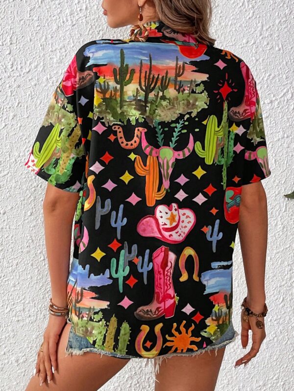 Camisa Estampada Graffiti Casual de Verano - Image 2
