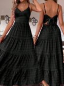 Vestido Boho Elegante Espalda Descubierta con Tirantes