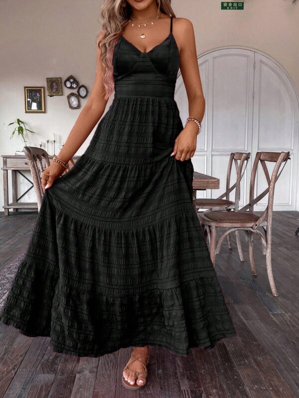 Vestido Boho Elegante Espalda Descubierta con Tirantes - Image 6