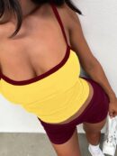 Set de Verano Bicolor Top Halter & Shorts