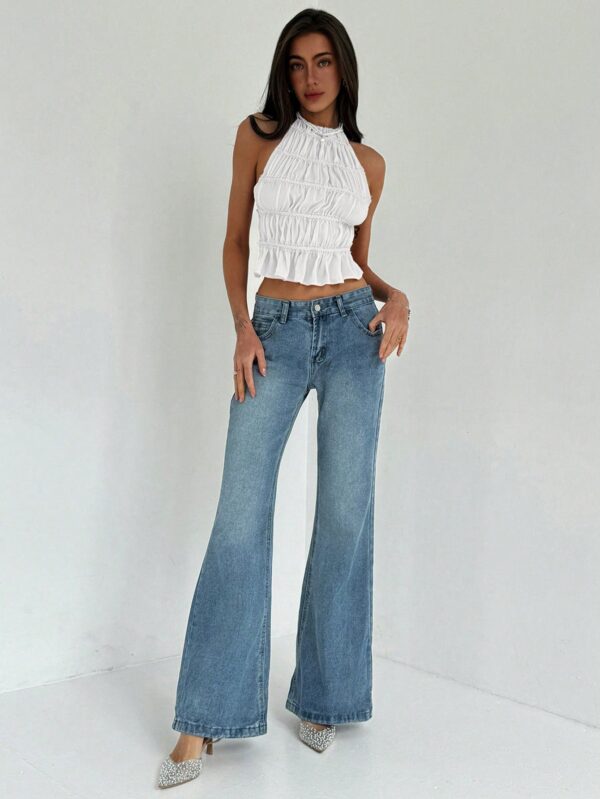 Top Camisola Acordonado con Volantes y Transparencia Semi-Sheer - Image 22