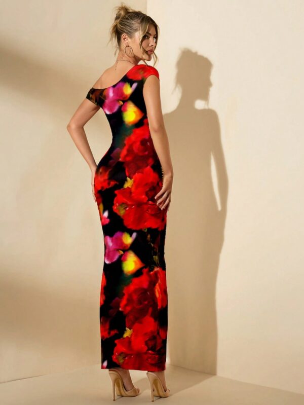 Vestido Largo Asimétrico Elegante Ajustado - Image 30