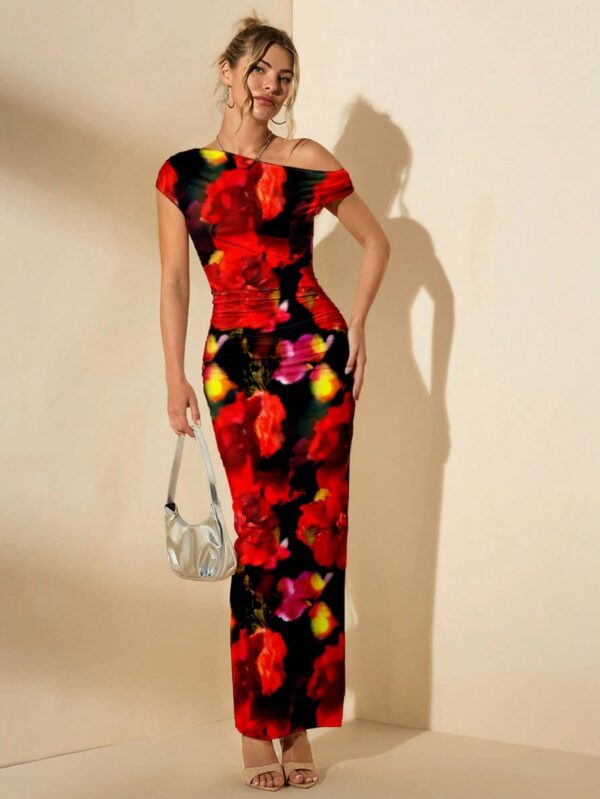 Vestido Largo Asimétrico Elegante Ajustado - Image 32