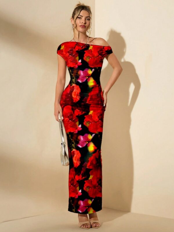 Vestido Largo Asimétrico Elegante Ajustado - Image 33