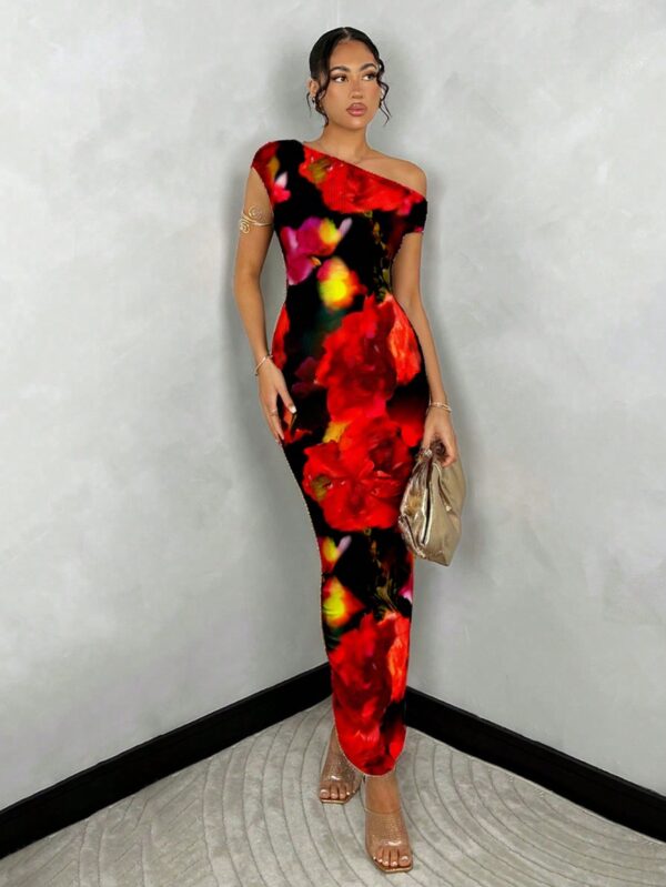 Vestido Largo Asimétrico Elegante Ajustado - Image 34