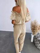 Mono Casual de Mujer con Manga Corta y Hombros Descubiertos