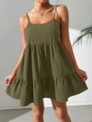 Vestido Casual Sin Espalda con Tirantes Finos