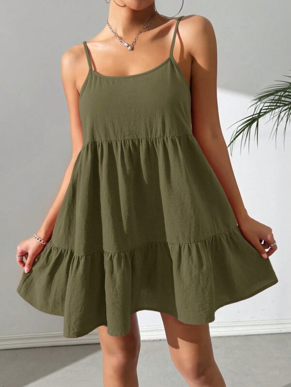 Vestido Casual Sin Espalda con Tirantes Finos - Image 32