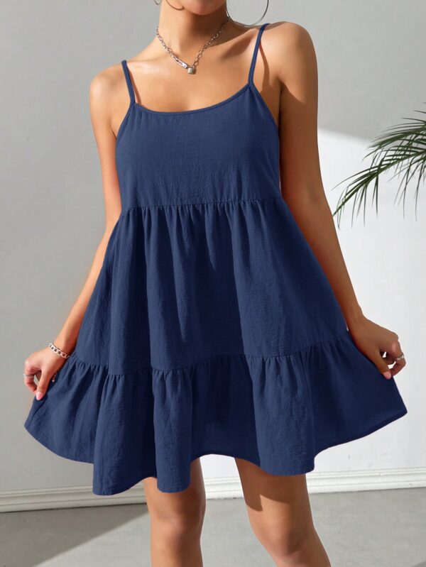 Vestido Casual Sin Espalda con Tirantes Finos - Image 98