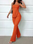 Conjunto Bandeau y Falda Maxi con Abertura Lateral