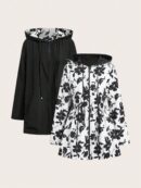 Chaqueta Reversible con Capucha Estampado Leopardo