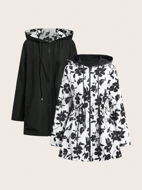 Chaqueta Reversible con Capucha Estampado Leopardo - Image 18