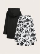 Chaqueta Reversible con Capucha Estampado Leopardo