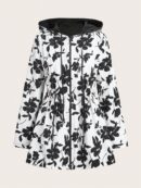 Chaqueta Reversible con Capucha Estampado Leopardo