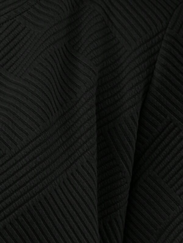 Chaqueta Tejida Jacquard Casual en Color Caqui - Image 7