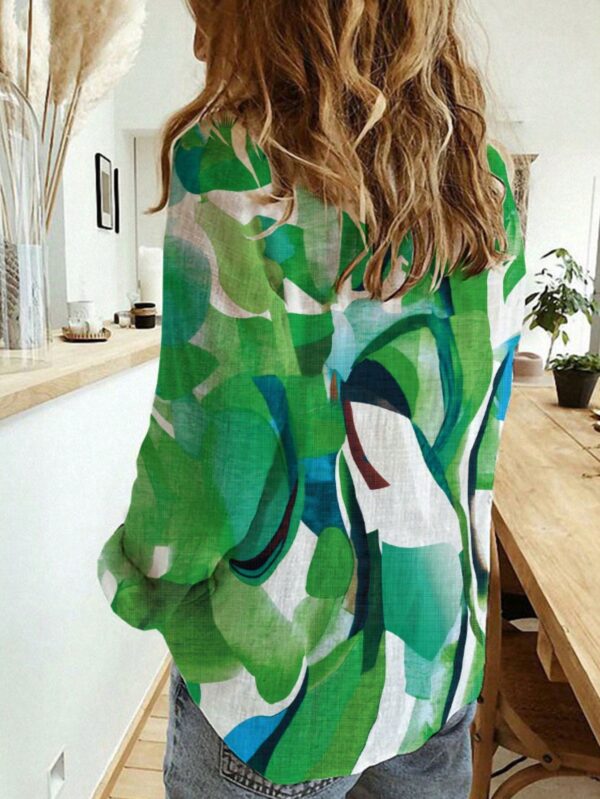 Camisa Larga con Botones y Estampado Colorido - Image 7