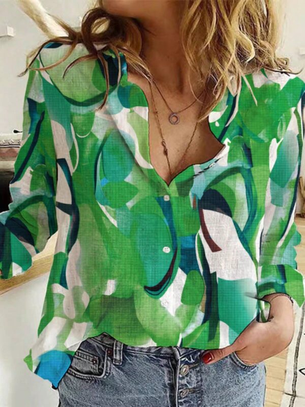 Camisa Larga con Botones y Estampado Colorido - Image 6