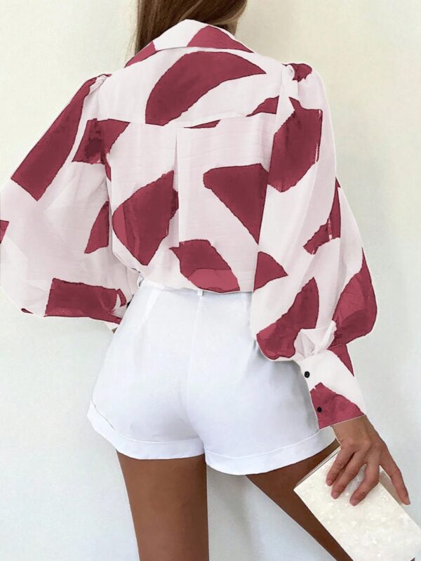 Camisa Estampada Multicolor de Manga Larga para Uso Diario - Image 42