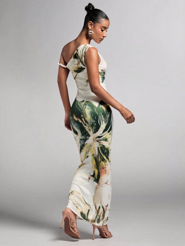 Vestido Bodycon Estampado Floral con Hombro Descubierto - Image 18