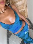 Set Veraniego de Falda Ajustada y Camisola con Estampado Tie-Dye