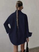 Camisa Relajada Manga Larga para Negocios y Casual