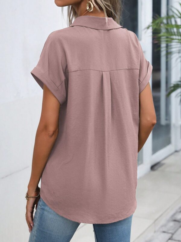 Camisa Casual de Manga Murciélago con Botones Frontales - Image 107