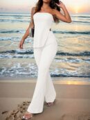 Conjunto Bandeau y Falda Maxi con Abertura Lateral