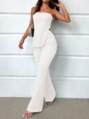 Conjunto Bandeau y Falda Maxi con Abertura Lateral