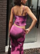 Set Veraniego de Falda Ajustada y Camisola con Estampado Tie-Dye