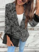 Blazer Casual para Mujer con Manga Ajustable y Botón Único