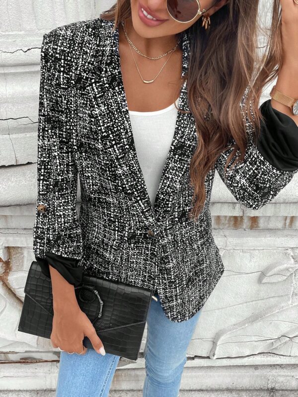 Blazer Casual para Mujer con Manga Ajustable y Botón Único - Image 15
