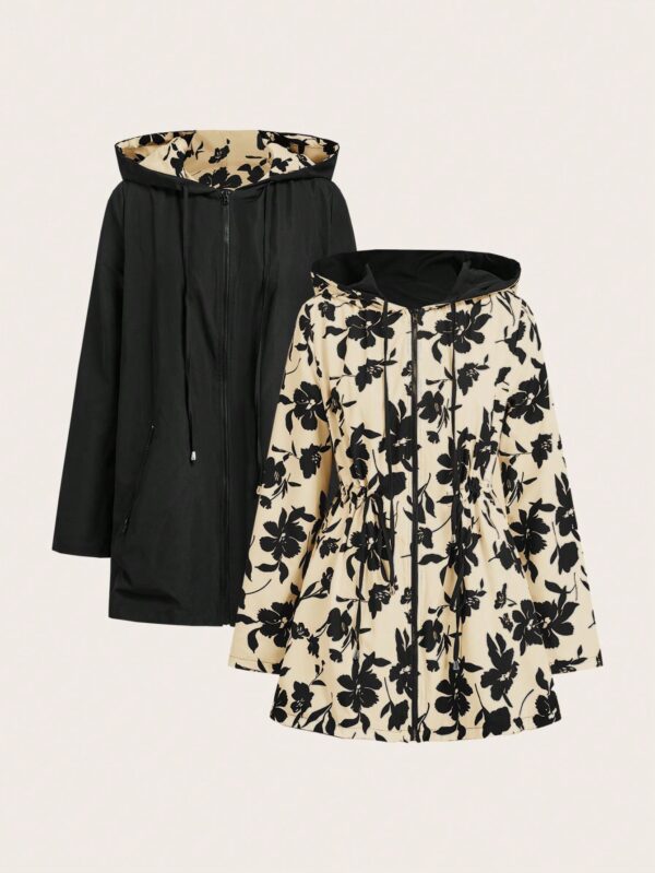 Chaqueta Reversible con Capucha Estampado Leopardo - Image 32