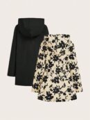 Chaqueta Reversible con Capucha Estampado Leopardo