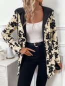 Chaqueta Reversible con Capucha Estampado Leopardo