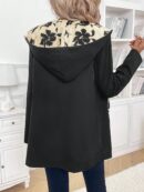 Chaqueta Reversible con Capucha Estampado Leopardo