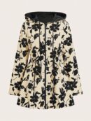 Chaqueta Reversible con Capucha Estampado Leopardo