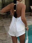 Conjunto Casual de Verano Halter y Espalda Descubierta