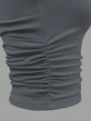 Top Elegante Asimétrico con Ruche para Salir