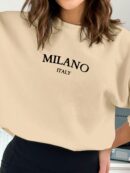 Buzo Casual con Estampado de Milán y Manga Larga