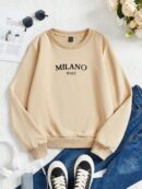 Buzo Casual con Estampado de Milán y Manga Larga