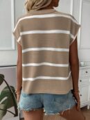 Chaleco de Punto Liso con Cuello Redondo