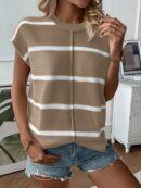 Chaleco de Punto Liso con Cuello Redondo